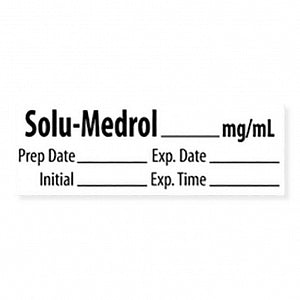 Marketlab Miscellaneous Pre-Cut Medication Labels - LABEL, SOLU-MEDROL - 10351-PRE