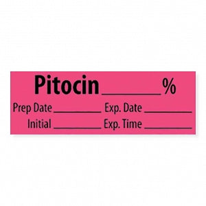 Marketlab Miscellaneous Pre-Cut Medication Labels - LABEL, PITOCIN-ROSE - 10359-PRE