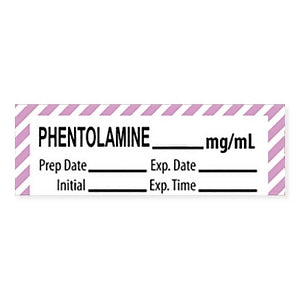 MarketLab Hypotensive Agent Medication Label Tape - LABEL, PHENTOLAMINE - 10365