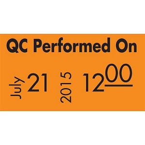 MarketLab Label Gun - LABELS, QC PERFORMED ON, FLOURESCENT ORNGE - 1078-OR