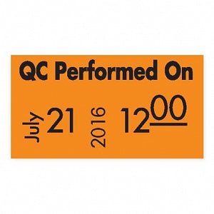 MarketLab Label Gun - LABELS, QC PERFORMED ON, FLOURESCENT ORNGE - 1078-OR