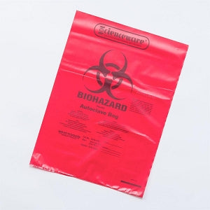 MarketLab Autoclavable Biohazard Waste Bags - Autoclavable Biohazard Waste Bag, 14" x 19", for 1.5 gal. Container - 1101