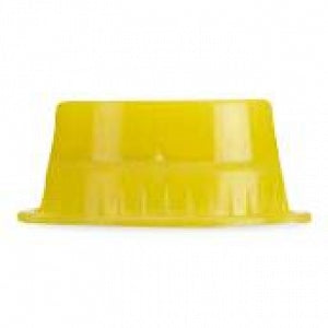 MarketLab Solid Color Tube Caps - CAP, SOLID TUBE, 16MM, YELLOW - 1132-YL