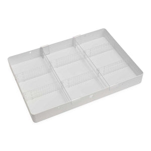 MarketLab Medication Drawer Trays - TRAY, 3", WITH STANDARD DIVIDERS - 1180-WH