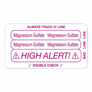 MarketLab Three-Part Piggyback Labels - LABEL, THREE-PART PIGGYBACK, MG SULFATE-RL - 12218