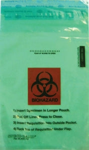 MarketLab Enhanced Speci-Gard Biohazard Bags - BIOHAZARD BAG, 6 X 10", TRANSLUCENT - 13007-GN