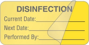 MarketLab Self-Laminating Disinfection Label - LABEL, DISINFECTION, W/PROTECTOR - 13437