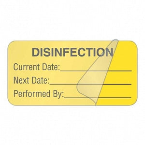 MarketLab Self-Laminating Disinfection Label - LABEL, DISINFECTION, W/PROTECTOR - 13437