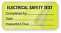 MarketLab Equipment Service and Inspection Label - LABEL, ELECTRICAL SAFETY, SELF LAMINATED - 13592