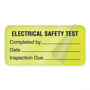 MarketLab Equipment Service and Inspection Label - LABEL, ELECTRICAL SAFETY, SELF LAMINATED - 13592