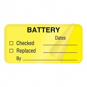 MarketLab Equipment Service and Inspection Label - LABEL, BATTERY MAINTENANCE, RL/500, SELF L - 13598