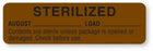 MarketLab Sterilized and Sterilized Expiration Label - LABEL, STERILIZED, AUG-BROWN-RL/320 - 13601-BR