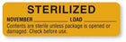 MarketLab Sterilized and Sterilized Expiration Label - LABEL, STERILIZED, NOV-GOLD-RL/320 - 13601-GO