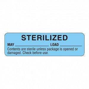 MarketLab Sterilized and Sterilized Expiration Label - LABEL, STERILIZED, MAY-LT. BLUE-RL/320 - 13601-LB