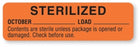 MarketLab Sterilized and Sterilized Expiration Label - LABEL, STERILIZED, OCT-ORANGE-RL/320 - 13601-OR