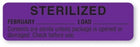 MarketLab Sterilized and Sterilized Expiration Label - LABEL, STERILIZED, FEB-PURPLE-RL/320 - 13601-PL