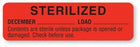 MarketLab Sterilized and Sterilized Expiration Label - LABEL, STERILIZED, DEC-RED-RL/320 - 13601-RD