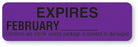 MarketLab Expire Labels - LABEL, STERILIZEDEXPIRATION, FEB-PURPLE-R - 13602-PL