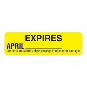 MarketLab Expire Labels - LABEL, STERILIZEDEXPIRATION, APR-YELLOW-R - 13602-YL