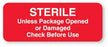 MarketLab Disinfection Labels - LABEL, AUTOCLAVABLE, STERILE UNLESS OPENED - 13603