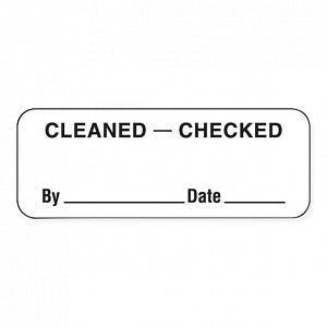 MarketLab Disinfection Labels - LABEL, CLEAN CHECKED BY, RL/470 - 13605