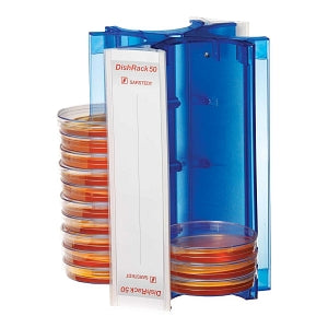 MarketLab DishRack 50 Petri Dish Transport Carrier - DISHRACK 50, FOR 52 PETRI DISHES, 100MM - 13756-GN