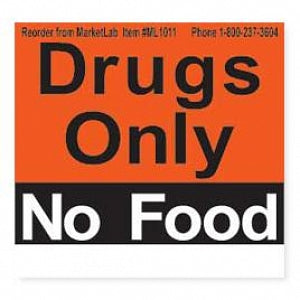 MarketLab Refrigerator Content Alert Magnet - MAGNET, DRUG ONLY-NO FOOD - 14090