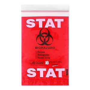 MarketLab TearZone Bags with Destroyable Biohazard Symbol - LAB GUARD, 6X9, 3W STAT BAG, W/TEARZONE DES - 14287