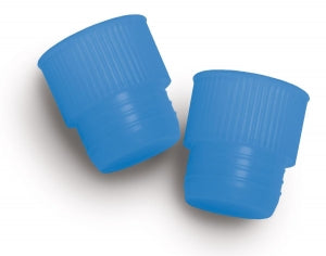 MarketLab Ribbed Tube Cap - PLUG CAPS, RIBBED, FOR 12MM TUBES, BLUE - 1433-BL