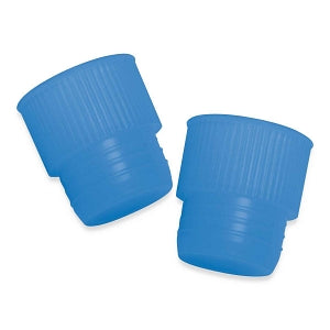 MarketLab Ribbed Tube Cap - PLUG CAPS, RIBBED, FOR 12MM TUBES, BLUE - 1433-BL