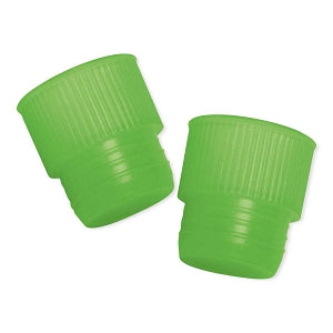 MarketLab Ribbed Tube Cap - PLUG CAPS, RIBBED, FOR 12MM TUBES, GREEN - 1433-GN