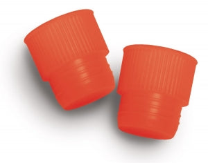 MarketLab Ribbed Tube Cap - PLUG CAPS, RIBBED, FOR 12MM TUBES, RED - 1433-RD