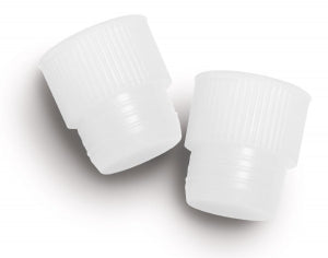 MarketLab Ribbed Tube Cap - PLUG CAPS, RIBBED, FOR 12MM TUBES, WHITE - 1433-WH