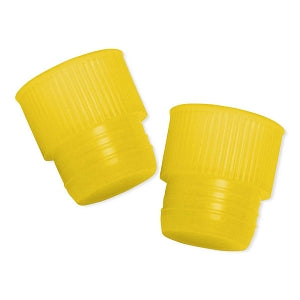 MarketLab Ribbed Tube Cap - PLUG CAPS, RIBBED, FOR 12MM TUBES, YELLOW - 1433-YL