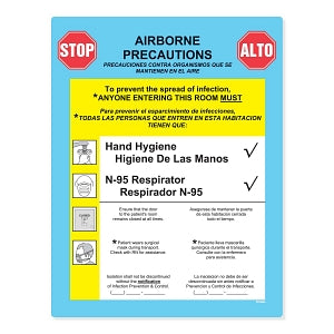 Marketlab Patient Room Label - LABEL, AIRBORNET PRECAUTIONS, 8.5 X 11" - 14904