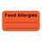 MarketLab Patient Chart Label - LABEL, FOOD ALLERGIES - FL RED - 14920