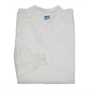 Marketlab Disposable Lightweight Lab Jackets - LAB JACKET, LIGHTWEIGHT, WHITE, SMALL, - 15211-WH