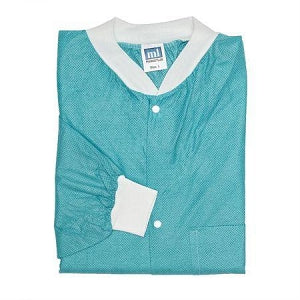 Marketlab Disposable Lightweight Lab Jackets - LAB JACKET, LIGHTWEIGHT, TEAL, 2XL - 15215-TL