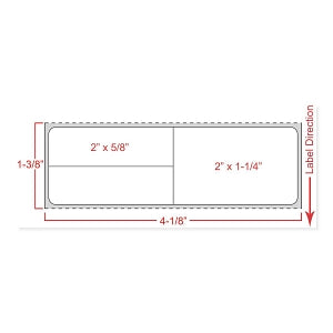 MarketLab Meditech Laboratory System Labels - MEDITECH DIR THERMAL, 1"C 4X1-1/4 WHITE - 15492