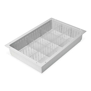 MarketLab Gray Tray with Dividers - TRAY, GRAY, 4", WITH 2 SD & 2 LD, DIVIDERS - ML16589