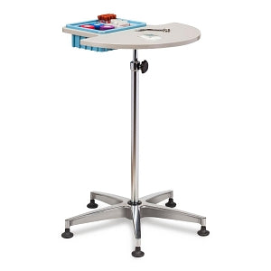 MarketLab Half Round Stationary ClintonClean Phlebotomy Stand - STAND, PHLEBOTOMY, ADJ. HEIGHT, 30-38" - ML17085