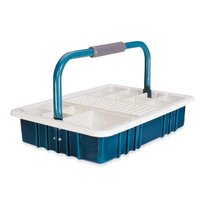 MarketLab Phlebotomy Trays with Racks - TRAY, TEAL, W/TEAL HANDLE, 13MM TUBE RACK - 1885-TL