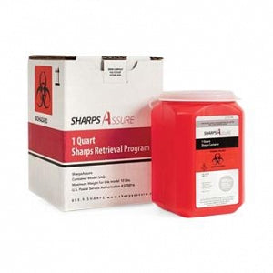 MarketLab Sharps Disposal System - Sharps Disposal System with 1 qt. Container and Shipping Supplies - 19544