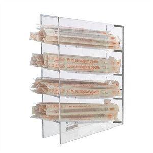 Marketlab Tilted Acrylic Pipette Rack - PIPETTE RACK, ACRYLIC, 3.5"W X 11.5"D X 16 - ML2170