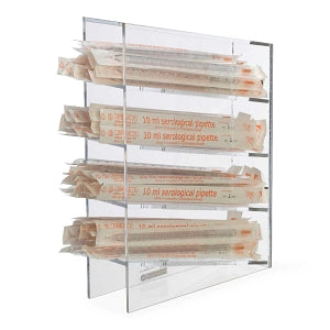 Marketlab Tilted Acrylic Pipette Rack - PIPETTE RACK, ACRYLIC, 3.5"W X 11.5"D X 16 - ML2170