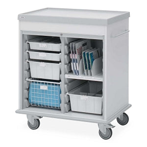 Marketlab Wide Mobile Supply Cart - CART, CUSTOMIZABLE, DOUBLE WIDE, MOBILE - ML2294