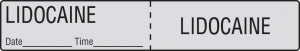 MarketLab IV Tubing Medication Label - LABEL, IV TUBING, LIDOCAINE - 2316