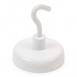 MarketLab Magnetic Hooks and Clips - MAGNETIC HOOK, 1.5" DIA, 14 LB WHITE - ML2509