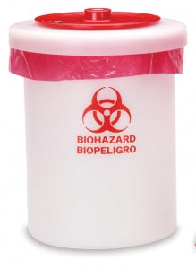 MarketLab Autoclavable Biohazard Container - BIOHAZARD CONTAINER, 15 GALLON - 2561