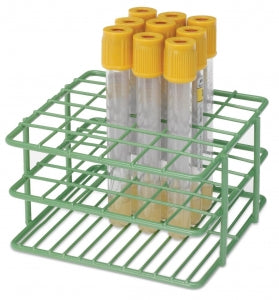 Marketlab Half-Size Epoxy Wire Tube Rack - RACT, TUBE, 10-13MM, HALF, EPOXY WIRE, 36 PLA - 2597-GN